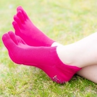knitido ベーシック・エアークッション アンクル 5本指ソックス 23-25cm