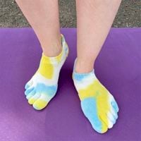 knitido ベーシック・エアークッション タイダイ染め アンクル 5本指ソックス