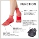 knitido ラン・エアークッション マーブルメッシュ ロークルー 5本指ソックス 23-25cm