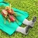 knitido カジュアル 3色ラメピンストライプ柄 ロークルー 5本指ソックス