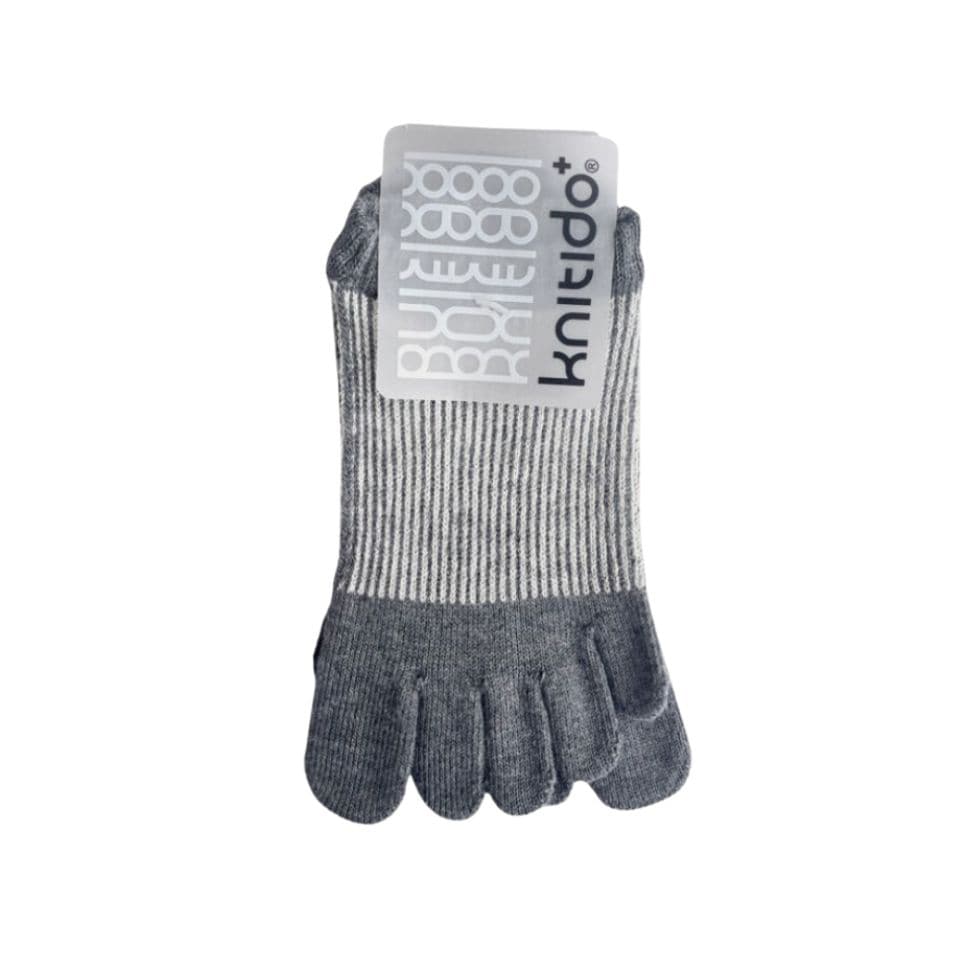 knitido コアグリップ ラメ ピンストライプ アンクル 5本指ソックス 23-25cm