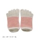 knitido コアグリップ ラメ ピンストライプ アンクル 5本指ソックス 23-25cm