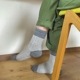 knitido コアグリップ ラメ ピンストライプ ハイクルー 5本指ソックス 23-25cm