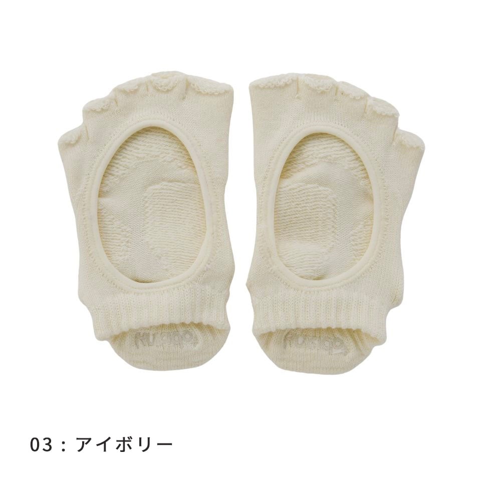 knitido ベーシック・エアークッション カバー 指なし 5本指ソックス 23-25cm