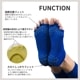 knitido ベーシック・エアークッション カバー 指なし 5本指ソックス 23-25cm