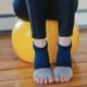 knitido ビューティー・エアークッション バイカラーリブ アンクル 指なし 5本指ソックス 23-25cm