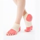 knitido ビューティー・エアークッション バイカラーリブ アンクル 指なし 5本指ソックス 23-25cm
