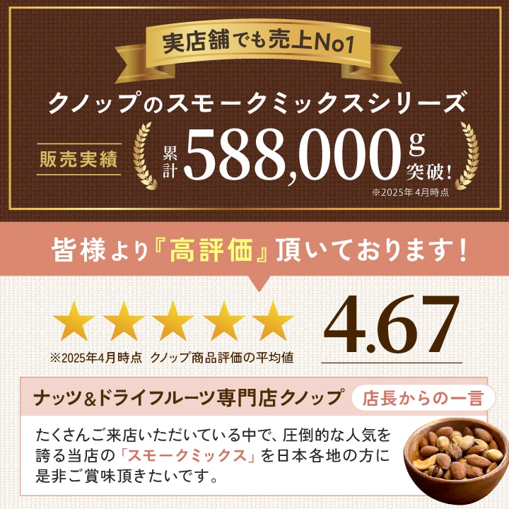 スモークミックス 45g 単品 燻製ミックスナッツ