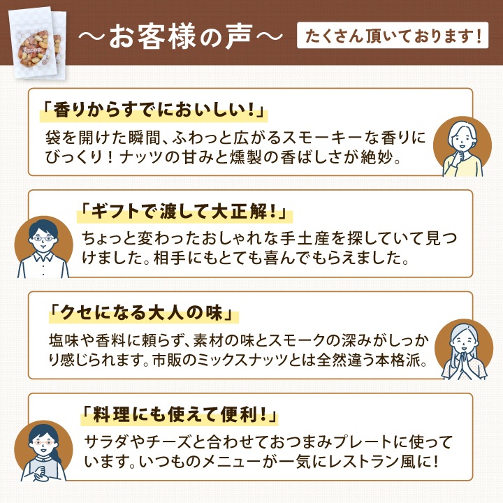 スモークミックス 150g×2袋セット 合計300g 大容量 燻製ミックスナッツ