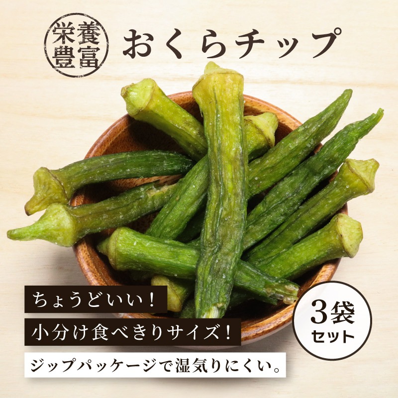 おくらチップ 45g×3袋セット 合計135g 野菜チップス