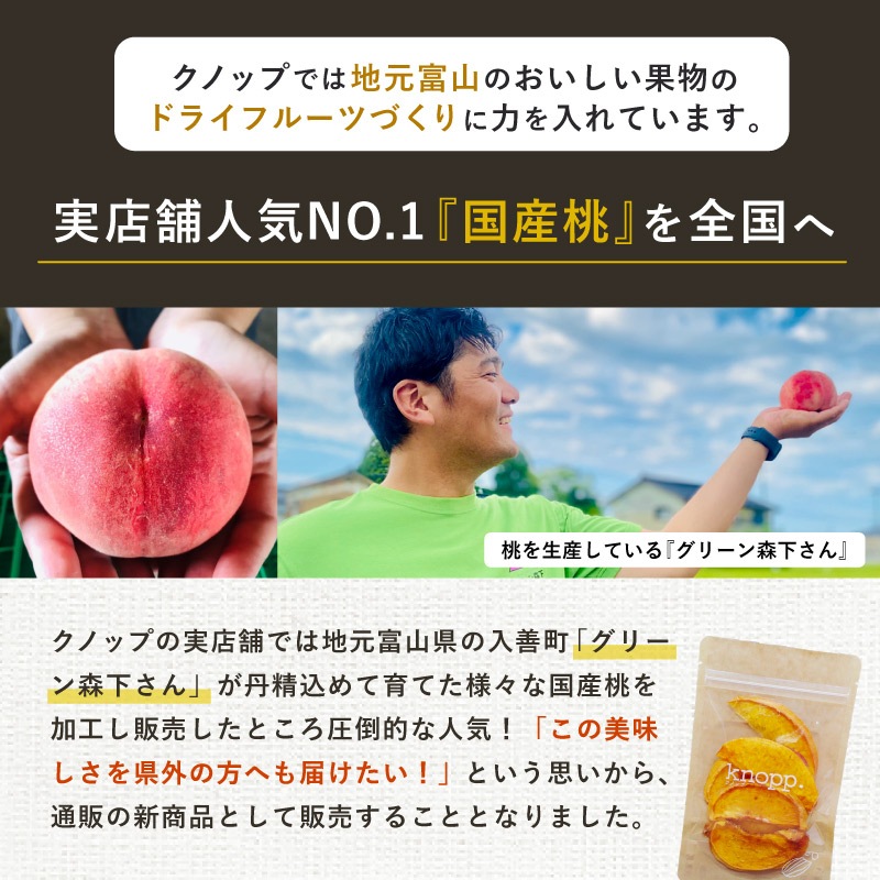 【季節数量限定】もりしたさん家の桃 25g 単品 ドライフルーツ