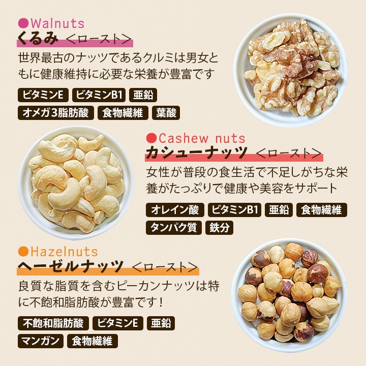 5種類から選べる 無塩ミックスナッツ リッチ＆プレミアム