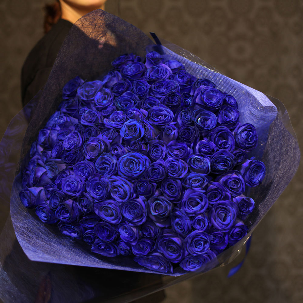 青いバラ108本の花束 | 色から探す,青,青いバラ,生花,花束