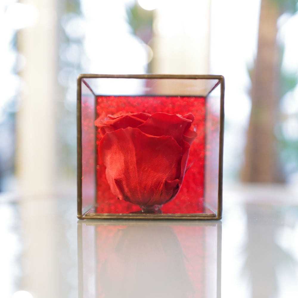 赤薔薇 プリザーブドフラワー in ステンドグラス | すべての商品