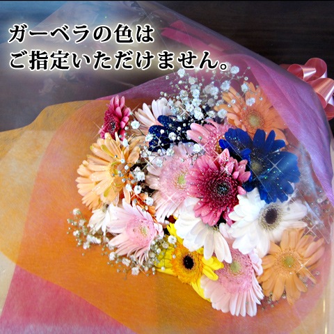 キラキラガーベラ20本とキラキラかすみ草の花束 | バラ・生花,キラキラ