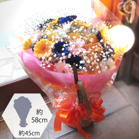 キラキラガーベラ50本とキラキラかすみ草の花束 | バラ・生花,キラキラ