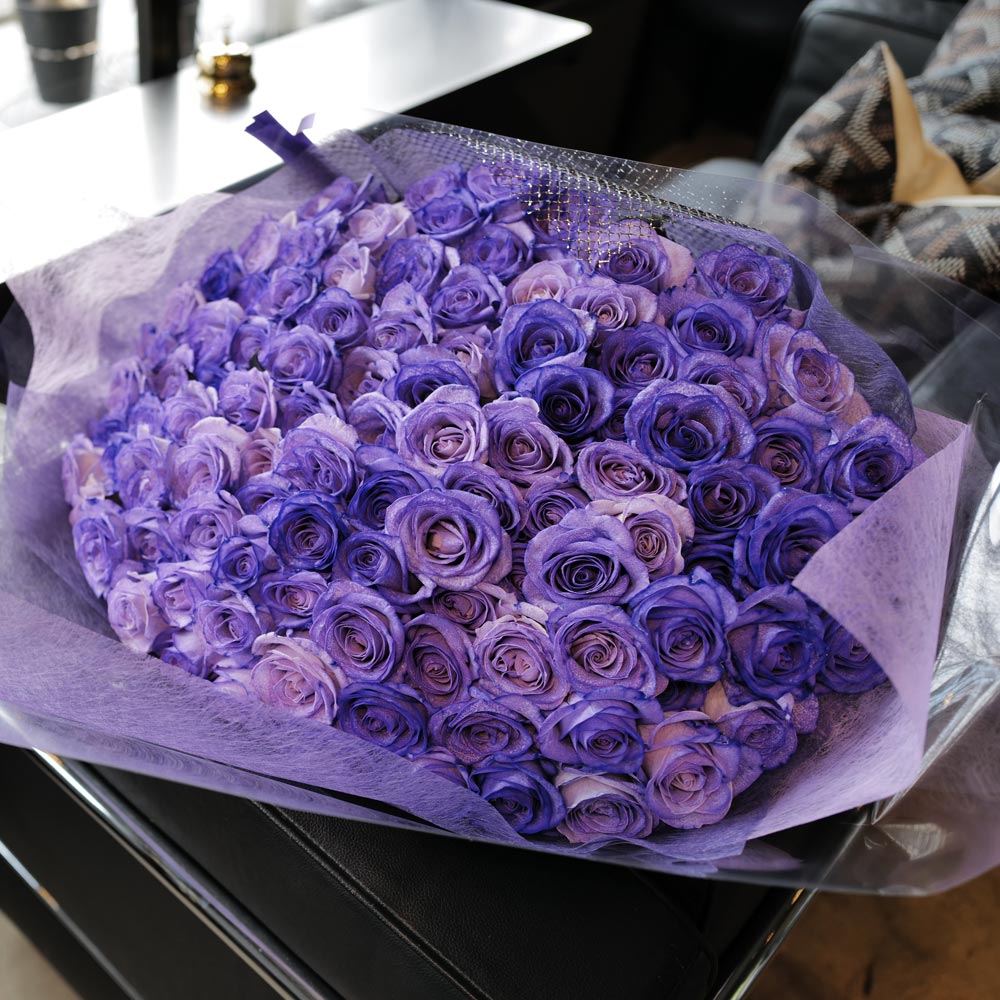 紫のバラ 本数指定 | すべての商品 | ROSESHOP 青いバラ、レインボー