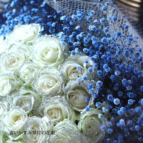 キラキラ白いバラ 11本の花束 | バラ・生花,白いバラ,花束 | ROSESHOP