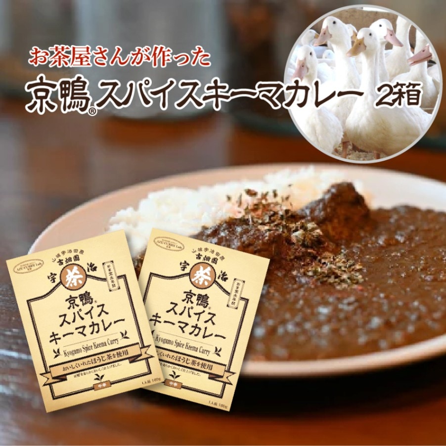 京鴨スパイスキーマカレー 2個セット (180g×2個) 宇治茶 誕生日 お誕生日 御中元