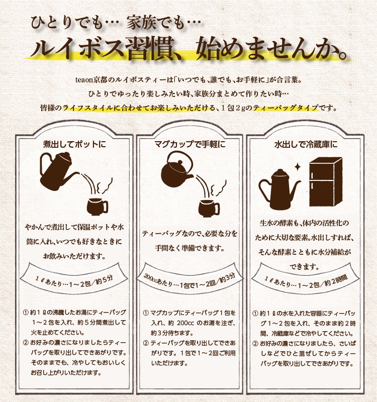 ルイボスティー(2g×24個入)3袋セット 宇治茶 ティーバッグ 誕生日 お誕生日 敬老の日