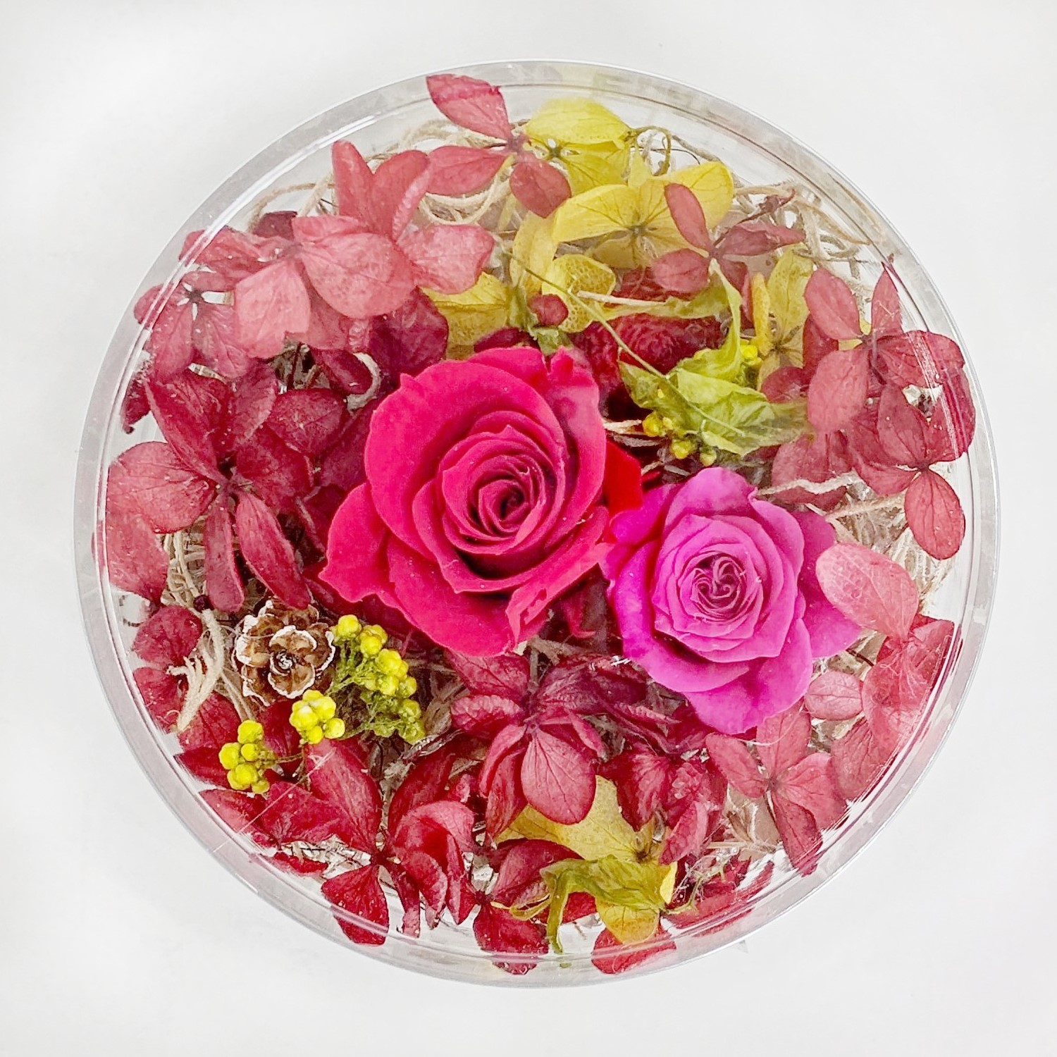 朝茶(47g入)とプリザーブドフラワー(ブルー系)とお菓子　ギフトセット 宇治茶 茶葉 誕生日 お誕生日 バレンタイン