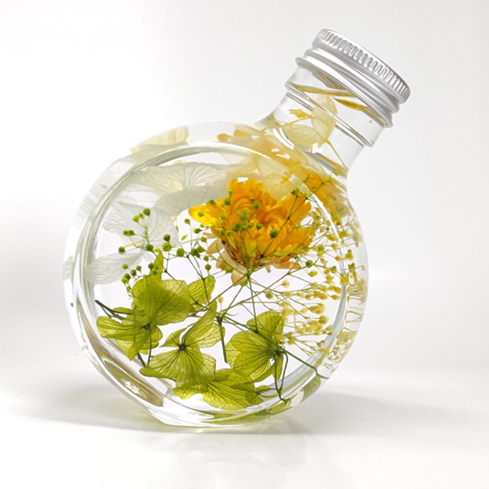 緑茶ティーバッグ（18個入）とハーバリウム(レッド系)　ギフトセット 宇治茶 ティーバッグ 誕生日 お誕生日 バレンタイン