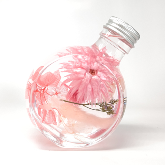 京紅茶(70g入)とハーバリウム(ピンク系) ギフトセット 宇治茶 茶葉 誕生日 お誕生日 御歳暮