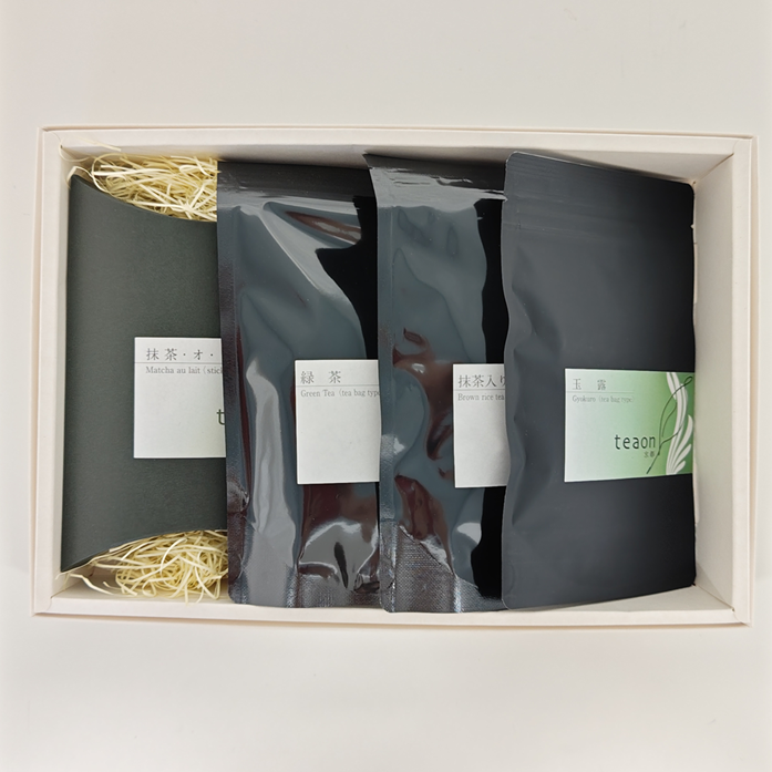玉露ティーバッグ(6個入),緑茶ティーバッグ(18個入),ほうじ茶ティーバッグ(22個入),抹茶オ･レ(10本入)　4種ギフトセット 宇治茶 ティーバッグ 茶葉 誕生日 お誕生日 新生活 母の日 新商品