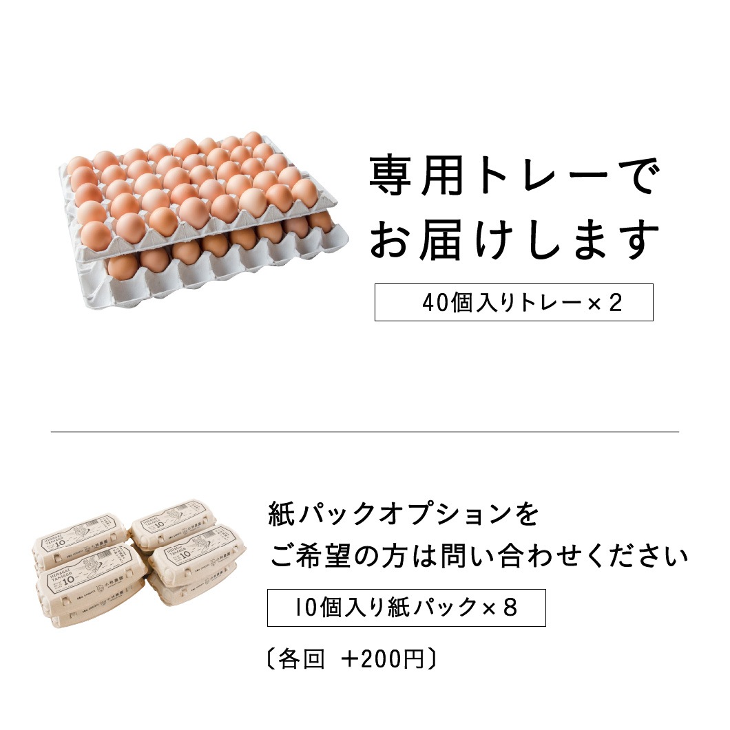定期購入 ｜ オーガニック平飼い有精卵80個