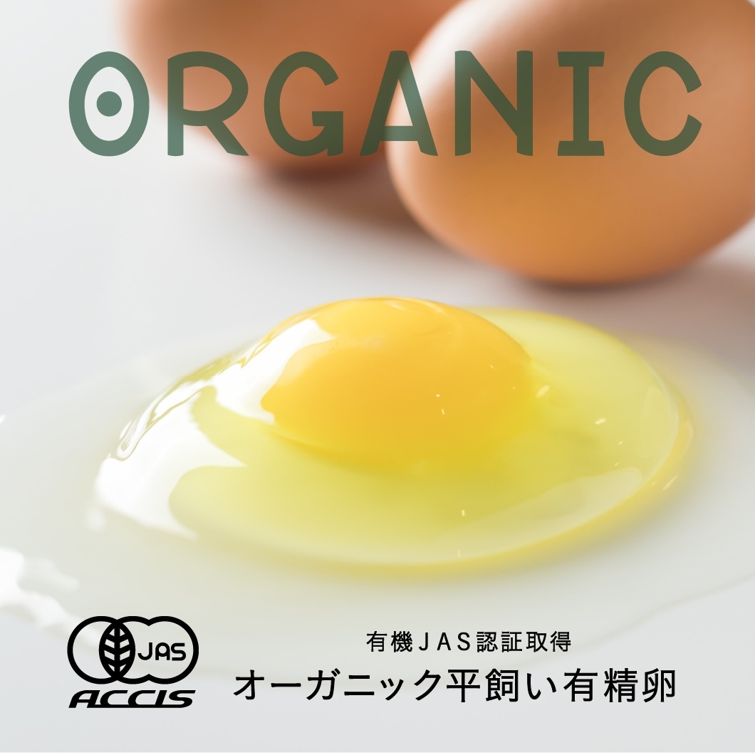 オーガニック平飼い有精卵100個