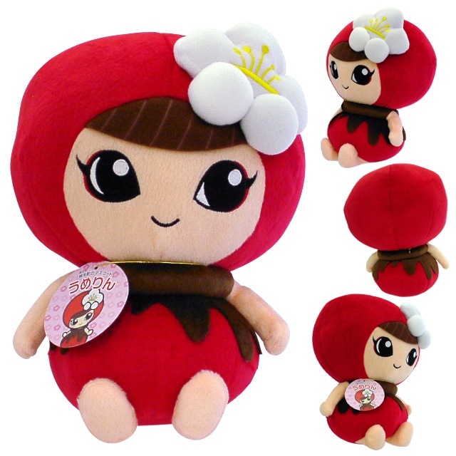 うめりん　ぬいぐるみ　（大）　越生町　マスコットキャラクター　ご当地キャラ うめりんぬいぐるみ（大） | ゆる玉屋【埼玉県内のご当地