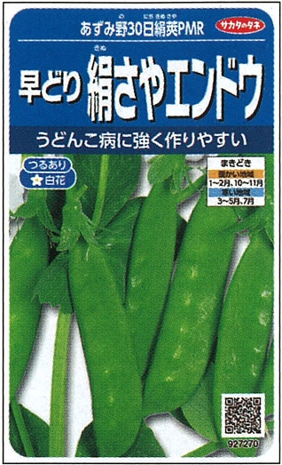 サカタのタネ エンドウ種子 あずみ野30日絹莢PMR（耐病極早生）(つるあり)【取り寄せ注文】※秋のみ商品