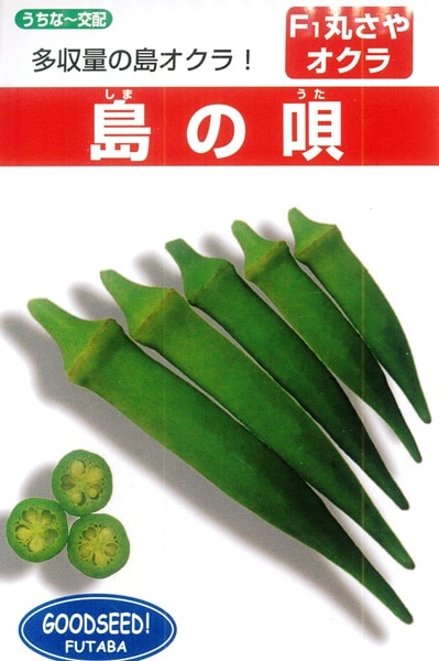フタバ種苗 丸莢オクラ種子 島の唄[うちなー交配］【取り寄せ注文】＊種子有効期限2026年5月末