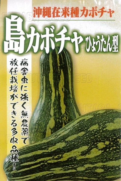 フタバ種苗 島カボチャ(ひょうたん型)　[うちなー交配］【取り寄せ注文】【2026年春種予約商品】
