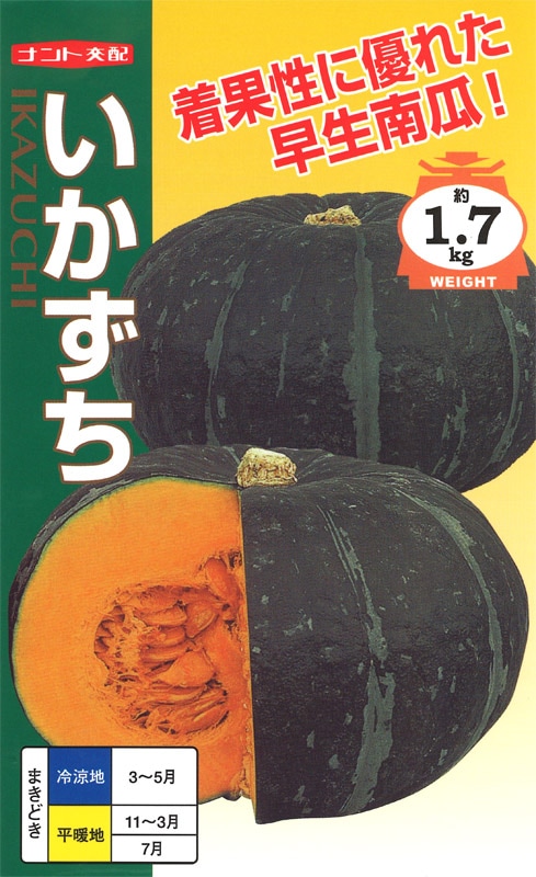 ナント種苗　カボチャ種子　いかずち【取り寄せ注文】