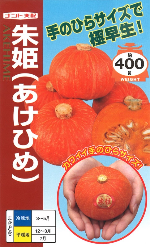ナント種苗　カボチャ種子　朱姫【取り寄せ注文】
