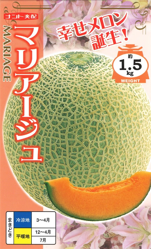 ナント種苗　メロン種子　マリアージュ【取り寄せ注文】＊種子有効期限2024年6月末