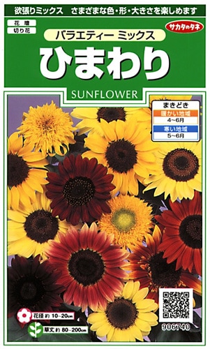 サカタのタネ 実咲250 ひまわり バラエティーミックス 小袋[906740]【取り寄せ注文】※春のみ商品【2026年春種予約商品】 