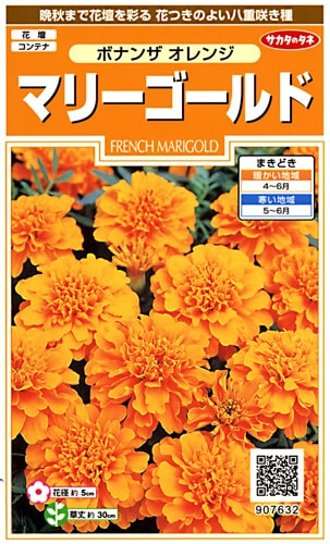 サカタのタネ 実咲200 マリーゴールド ボナンザオレンジ 小袋[907632]【取り寄せ注文】※春のみ商品【2026年春種予約商品】 