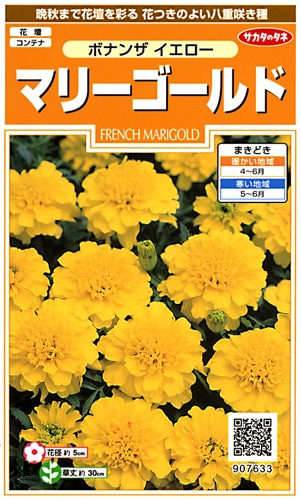 サカタのタネ 実咲200 マリーゴールド ボナンザイエロー 小袋[907633]【取り寄せ注文】※春のみ商品【2026年春種予約商品】 