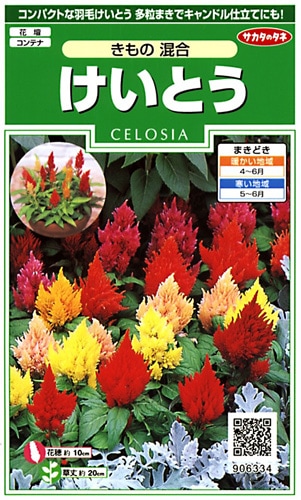 サカタのタネ 実咲250 けいとう きもの混合 小袋[906334]【取り寄せ注文】※春のみ商品【2026年春種予約商品】 