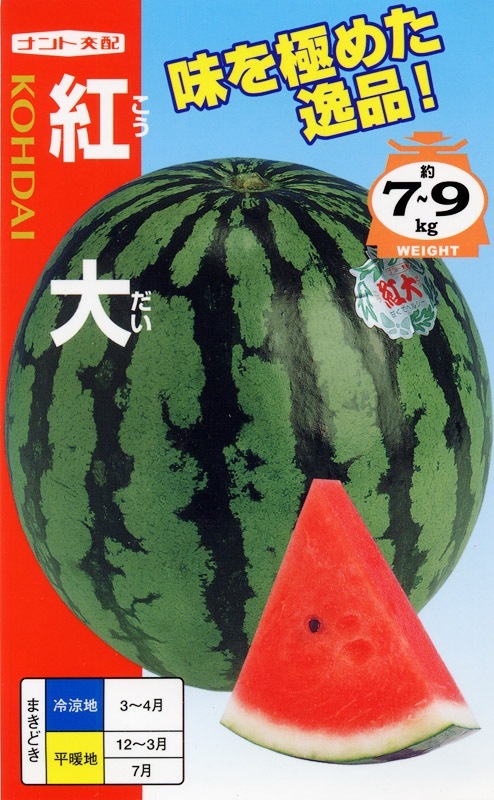 ナント種苗 大玉スイカ種子 紅大【取り寄せ注文】 | 小林種苗公式通販