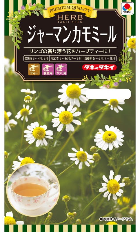 タキイ種苗 NLハーブ ジャーマンカモミール 小袋 (0.5ml) [ATY617