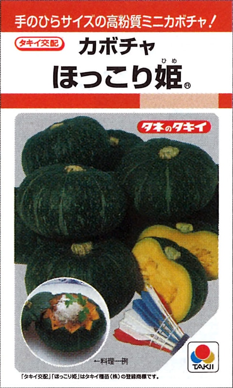 タキイ種苗 カボチャ種子 ほっこり姫 (ミニカボチャ)[ANK087
