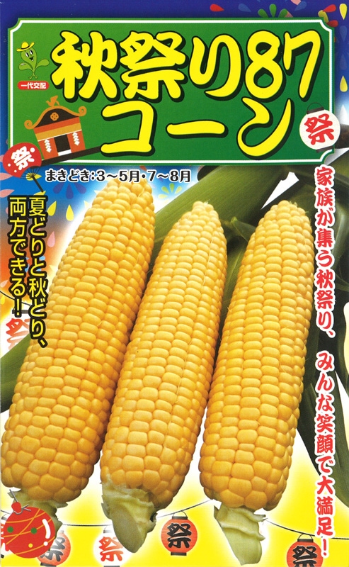 小林種苗 スイートコーン種子 秋祭り87コーン＊種子有効期限2026年10