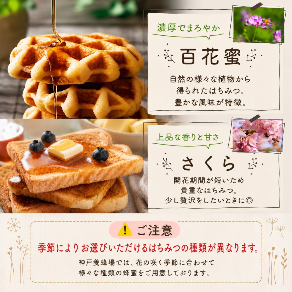 【送料無料】選べる純粋生蜂蜜エコパック5本セット