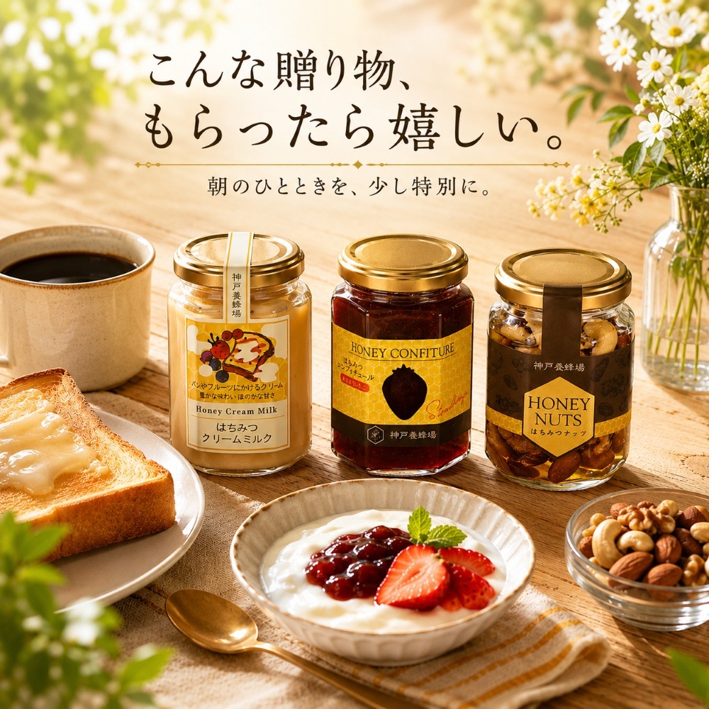 朝食を彩るはちみつセット