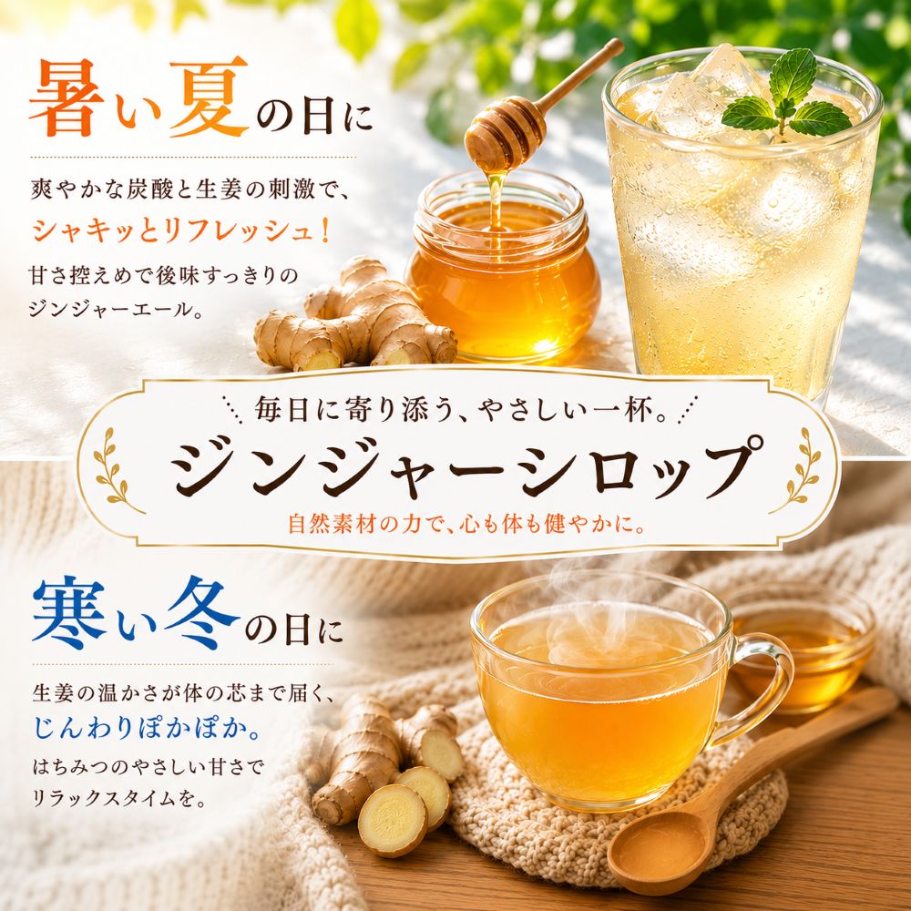 はちみつジンジャーシロップ　240g 5本セット
