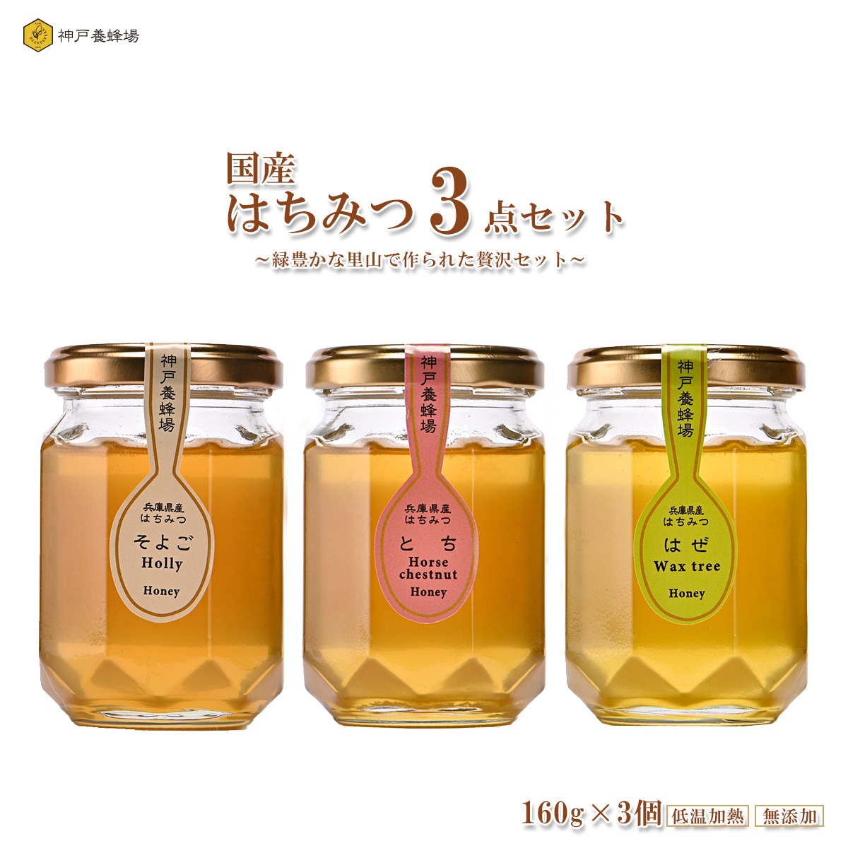兵庫県産はちみつ160g ３本セット