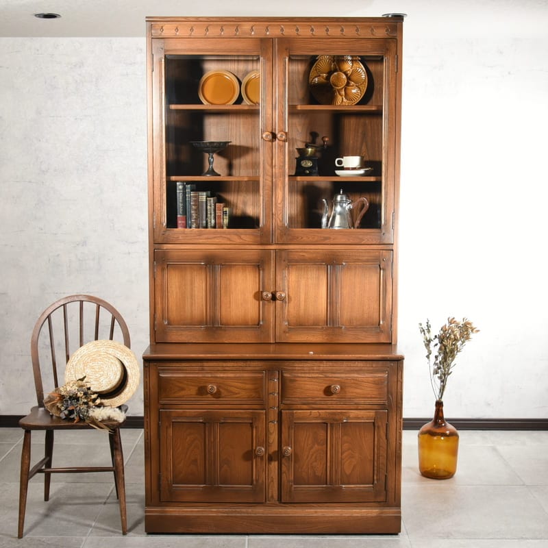 アーコール(Ercol) キャビネット(食器棚) | アンティーク家具,ERCOL 福袋 アンティーク家具 食器棚 キャビネット 小ぶり キッチン収納